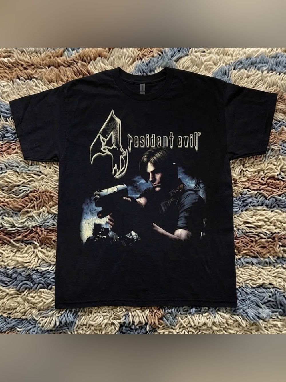 Vintage Resident Evil 4 Biohazard’s Video Game Graphic T Shirt Black